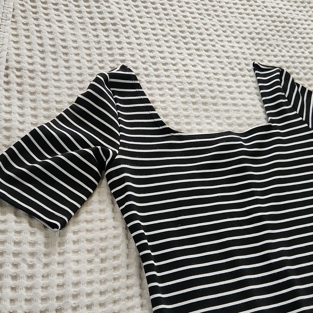 Bodycon striped dress size L Concert Date Night Party Y2K Blokecore - Picture 3 of 5